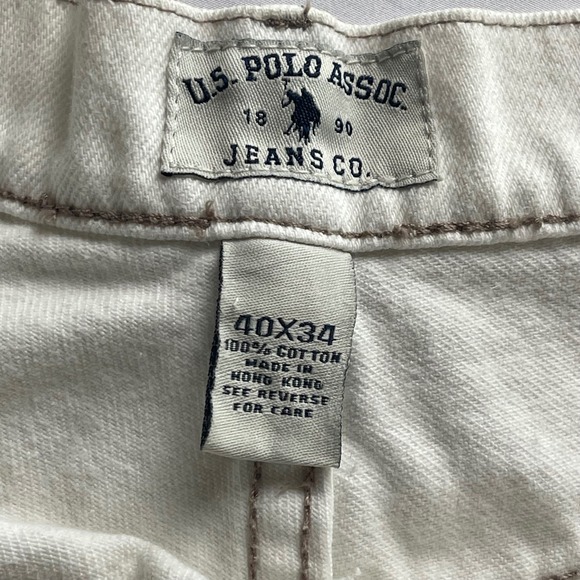 U.S. Polo Assn. Men's Jeans‎ White 40x34 Straight Leg Cotton – Stains - Picture 4 of 6